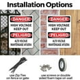thumbnail image 3 of (2 Pack) High Voltage Keep Out (Bilingual) OSHA Danger Sign 12 Inch X 18 Inch Plastic Sign, Weather Resistant, UV Protected for Workplace, Business, and Construction Site, Made in the, 3 of 8