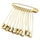 thumbnail image 1 of Yuarrent 50 Uds. Alfileres de seguridad elásticos DIY costura portátil alfileres para manualidades 12x55mm Tela de costura y artesanía oro 6*27mm Yuarrent HA002167-01, 1 of 1