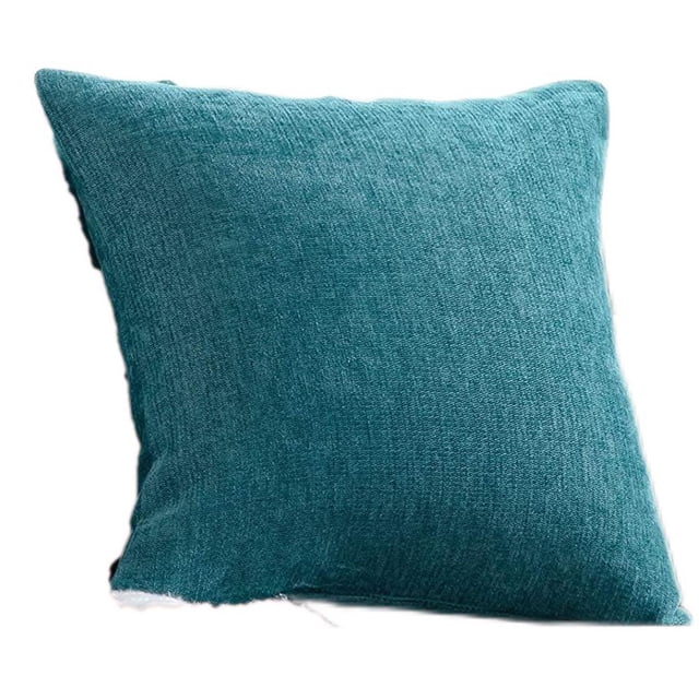 Fundas de almohada de 18.0 x 18.0 in, juego de 2 fundas de almohada decorativas de granja rústica sólida, funda de cojín cuadrada para decoración de sofá en casa Ormromra CZJJ-ZC70-2