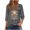 A02 Gray, variant on Women's Square Neck T Shirts 3/4 Sleeve Sunset Palm Tree Graphic Tops Casual Relaxed Fit Vintage Beach Vacation Tees Hawaiian Style Summer Blouses