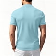 thumbnail image 6 of OIOLOYJM Mens T-Shirts Casual Short Sleeve Slim Fit Muscle Gym Workout Crew Neck Shirts Basic Lightweight Quick Dry Breathable Athletic Tees Sky Blue M, 6 of 7