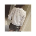 thumbnail image 4 of Topumt Women Hollow Zipper Jacket Long Sleeve Casual Outwear, 4 of 4