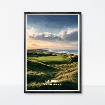 369 Prints Lahinch Golf Poster, Ireland Coastal Golf Art Print, Irish Links Wall Decor For Home Or Office, Gift For Golf Lovers And Travel Dreamers, UNFRAMED