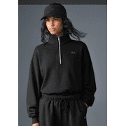 ALO Accolade 1/4 Zip Pullover Black - Size: Small