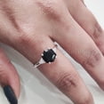 thumbnail image 6 of Hexagon Black Onyx Ring, 925 Sterling Silver, Women Ring, Natural Onyx, December Birthstone, Christmas, Thanksgiving, Tiny Dainty Ring, CZ Ring, Handmade, Statement Jewelry, Wedding, Anniversary Gift, 6 of 8
