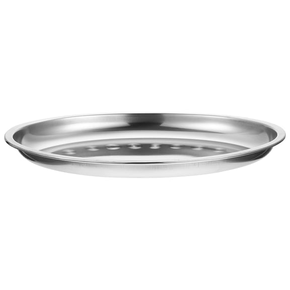 ULTNICE Stainless Steel Serving Plate Oval Snack Serving Dish Silver 1Set