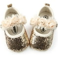thumbnail image 5 of 2pcs/Set Newborn Baby Girl Princess Mary Jane Shoes Toddler Infant Wedding Dress Flat Shoes with Free Headband, 5 of 5