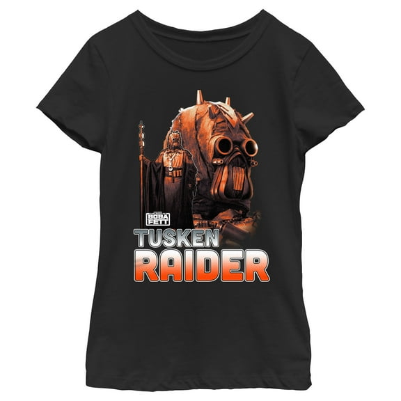 Girl's Star Wars: The Book of Boba Fett Tusken Raider Outlaw Hunter  Graphic Tee Black Medium