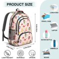 thumbnail image 5 of Princess and Mushroom Pink Pattern Cute School Backpack Bag with Padded Back and Adjustable Shoulder Straps 16.9 X 12.6 X 5.9 Inches, 5 of 5
