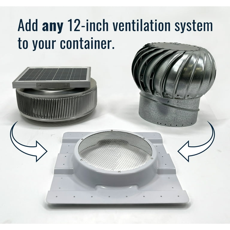 AdaptAIR™ • Roof Vent Adapter for Conex Shipping Containers