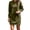 Army Green, variant on Squevariel Long Sleeve Sweatshirt Dress for Women Crew Neck Solid Color Casual Dress Mini Dress