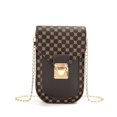 thumbnail image 1 of Geometric Pattern Phone Bag, Women's Fashion Flap Chain Shoulder Bag, Stylish Faux Leather Crossbody Bag, 1 of 1