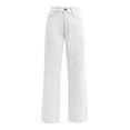 thumbnail image 7 of Wyobmus Women Plus Size Jeans High Waisted Wide Leg Jeans Strechy Loose Pull-On Denim Pants with Pockets Fall Fashion Trendy Trousers,S-5XL,A-White, 7 of 7