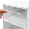 thumbnail image 7 of cisilov Shoe Storage Box, 6 Tier Foldable No Assembly Clear Door Stackable Plastic Shoe Organizer, 7 of 7