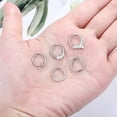 thumbnail image 6 of Jstyle Daith Earrings 16G Stainless Steel Cartilage Helix Tragus Nose Hoop Piercing Jewelry 8MM 10mm CZ Hinged Septum Rings, 6 of 7
