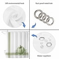 thumbnail image 4 of Fall Shower Curtain, Waterproof Shower Curtains for Bathroom, Sage Green Pumpkin Thanksgiving Stripe Leaf Washable Fabric Bathtub Curtain Set Bath Decor with 12 Hooks Long 72"x84", 4 of 8