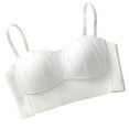 thumbnail image 2 of Qulqfy Padded Women Bras Thin Straps Beauty Back White Push Up Demi Bras T Shirt Bras for Women L, 2 of 6