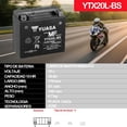 thumbnail image 4 of Bateria para moto Yuasa Ytx20L-Bs 12V 18Ah negro, 4 of 4