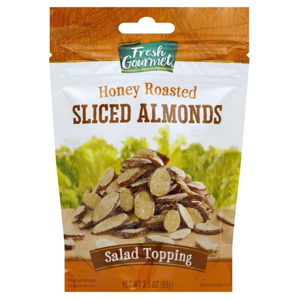 fresh gourmet honey roasted sliced almonds