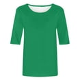 thumbnail image 5 of Weikingp Shirts For Women Womens T Shirts Loose Fit Cute Tops For Women Womens Tops Dressy Casual Shirts For Teens Girls Green 2XL Clearance！, 5 of 5