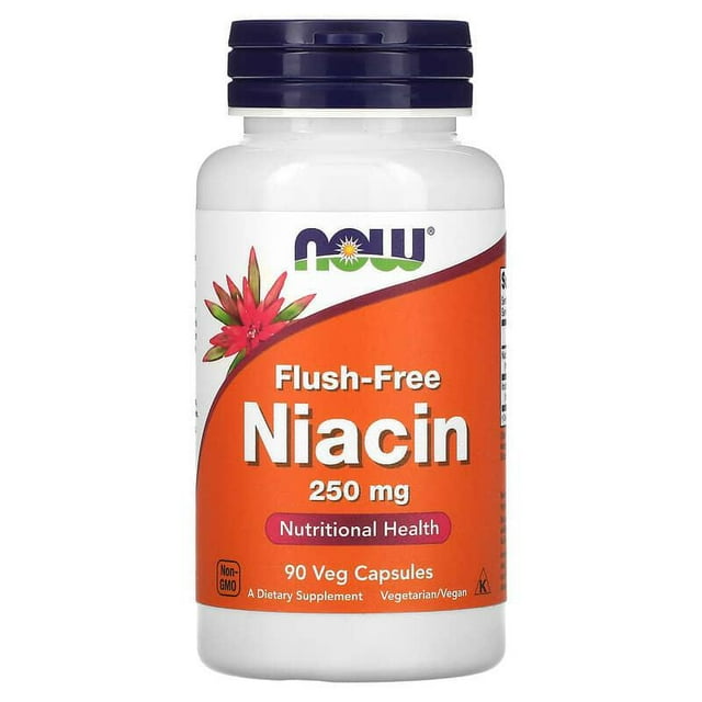 Now Foods, Niacina Antienrojecimiento, 250 Mg,90 Vegcaps