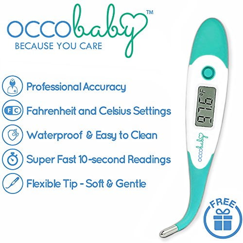 Clinical Forehead Baby Thermometer Flexible Tip Waterproof Digital Instant Read