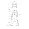 thumbnail image 4 of Monarch Specialties Bookshelf, Etagere, Corner, 5 Tier, 72"H, Office, Bedroom, Walnut Laminate, 4 of 12