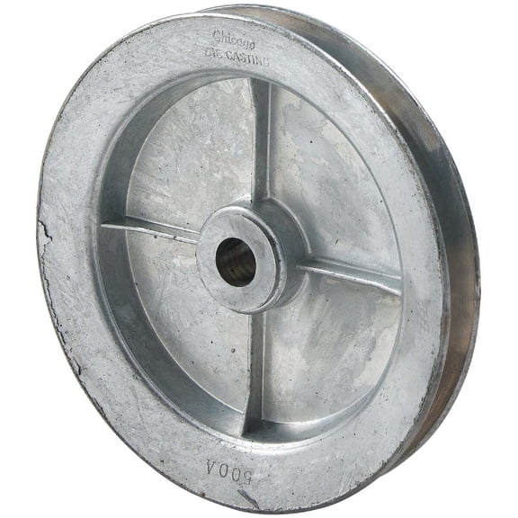 Chicago Die Cast 5 in. D Zinc Single V Grooved Pulley