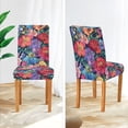 thumbnail image 3 of Yayeee 4 Pack Dining Chair Covers Stretch Parson Chairs Slipcovers Seat Protector, Serene Floral Pattern, 3 of 6