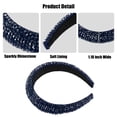 thumbnail image 4 of Unique Bargains Bling Padded Hairband Sparkle Faux Crystal Headbands Deep Blue, 4 of 7