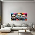 thumbnail image 3 of ZHONGYUTONG Panda Canvas Wall Art 3 Pieces Panda Wearing Glasses Poster Prints Abstract Colorful Animal Paintings Home Decor Framed (20.00" x 28.00" x 3PCS), 3 of 6