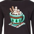 thumbnail image 4 of Inktastic Holiday Marshmallows in Hot Chocolate Long Sleeve Youth T-Shirt, 4 of 5