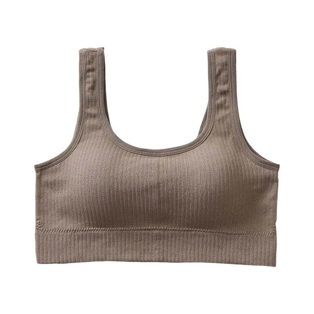 Brasier sin Varillas Mujer Chaleco Deportivo con Almohadilla de Látex para La Espalda para Mujer, Ropa Interior para Yoga, sin Aro de Acero Unitalla