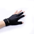 thumbnail image 1 of Spandex Snooker Billiard Cue Glove Pool Left Hand Open Three Finger Accessory, 1 of 4