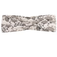 thumbnail image 1 of Vintage Headband, Abstract Floral Arrangement with Chrysanthemums Traditional Hand Drawn Pattern, Elastic and Soft Women's Bandana for Sports and Everyday Use, Grey Red Coconut, by Ambesonne, 1 of 3
