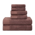 thumbnail image 2 of BNM Turkish Cotton Solid Towel Set of 6, Chocolate, 2 of 6