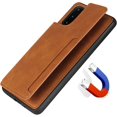 thumbnail image 6 of Galaxy S20 Plus Luxury PU Leather Case,Credit Card Holder,Cash Slots,Stand Function Soft TPU Back Wallet Case Flip Wrist Strap Multi-Function Durable Case for Samsung Galaxy S20 Plus 6.7",Khaki, 6 of 13
