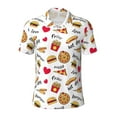 thumbnail image 2 of Daiia Fast Food Pattern Men’s Polo Shirts,Solid Deck Shirt,Classic Fit, Breathable Cotton Polo for Casual and Sport Wear-3X-Large, 2 of 9