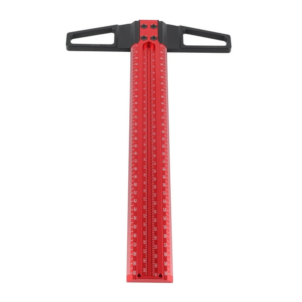 Trazador tipo T, regla escuadra en T Aleación de aluminio Regla de trazador para carpintería cuadrada en T Durabilidad extendida