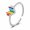 51-Rainbow, variant on Silver Crystal Heart Feather Knuckle Ring Open Zircon Women Adjustable-51-Rainbow