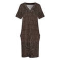 thumbnail image 4 of Vestido con estampado de piel de cocodrilo marrón y cremallera, ropa de mujer, vestidos informales, vestidos para mujer, fiesta de diseñador julio 2025, 4 of 7