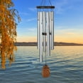 thumbnail image 3 of Woodstock Wind Chimes Signature Collection, Affirmation Chime, 25'' Amazing Grace Silver Wind Chime AFASB, 3 of 9