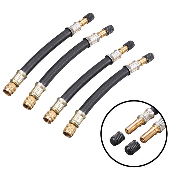 GLFSIL 4pcs 150mm Dual Tire Valve Extension Adapter Stem for Truck RV