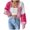 Pink, variant on WUANDIXFA Women's Long Sleeve Cardigan Sweater Women Long Sleeve Open Front Knit Cropped Cardigan Sweaters Casual Drop Shoulder Short Sweater Coats Pink,S