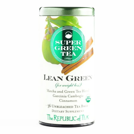 Buy Republic Tea - The Republic of Tea SuperGreen Tea Lean Green Blend 36 Count 1.8 oz each (1 Item Per Order, not per case)