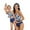 Blue, variant on LYMAYTER Family Matching Swimsuits Two Piece Bathing Suits Mommy and Me Swimwear Bikini Beachwear