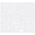 thumbnail image 1 of Unique Bargains 3 Inch Letter Stencils Number Stencils, 72 Pack Reusable Alphabet Templates Numbers Stencil Set Style 12, White, 1 of 6