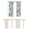 thumbnail image 6 of Teal Blue Red Coral Blackout Curtains for Bedroom, Coastal Nautical Summer Beach Thermal Insulated Kitchen Drapes with Grommets, Light Blocking Window Treatment, 2 Panels 52" x 63", 6 of 7