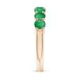 thumbnail image 3 of ANGARA Natural Half Eternity Seven Stone 2.45 ct Emerald Wedding Band in 14K Rose Gold for Women (Size-4.5mm) | May Birthstone, Birthday, Anniversary, Jewelry Gift for Women | Natural Emerald Ring, 3 of 9