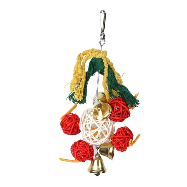 Parrot Chew Toy,Pet Parrot Natural Rattan Bird Cage Decoration Pet Parrot Bite Toy Smart Functionality